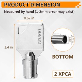 2Pack Coin Laundry Machine Key,GR800,Laundry,Washing Money Box Lock- 54612 Washing Machine Commercial Coin Service Door Key Washer Compatible with Speed Queen Dryer Lock
