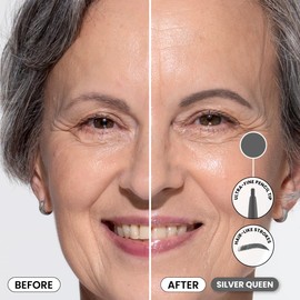 Prime Prometics PrimeBrow Pencil for Mature Women – Ultra-Precise Tip for Natural, Hair-Like Strokes – Smudge-Proof & Long-Lasting Wear – Great for Thinning, Sparse, or Graying Brows (Silver Queen)