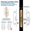 Keyed Sliding Patio Door Handleset, 45° Keyway, 3-15/16" H.C., Fits