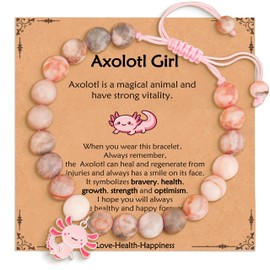 Axolotl Bracelet Gifts for Girls Women, Axolotl Stuff Birthday Decorations Christmas Valentines Jewelry Gifts for Daughter Granddaughter Niece Teen Teenage Kids Ages 9 10 11 12 13 Year Old