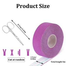 Face Lifting Tape Pack of 2 Myofascial Face Tightening Tape Face Tape Against Wrinkles Patch Rolls Kinesiotapes with Small Scissors for Muscle Tightening Bands and Tightening Face Skin