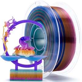 ZIRO Fast Color Changing PLA, Transluent Multicolor Filament 1.75mm, 3D Printing Material, 1kg Spool, Dimensional Accuracy +/-0.03mm, Fit Most 3D Printers, Crystal Prism