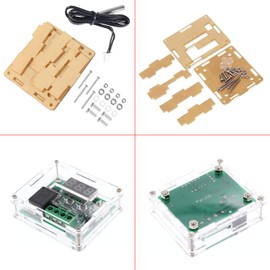 VISSQH W1209 DC 12 V Temperature Controller, LED Digital Thermostat Temperature Switch Module Board -50 ~ 110 °C with Waterproof Sensor Probe, Pack of 2