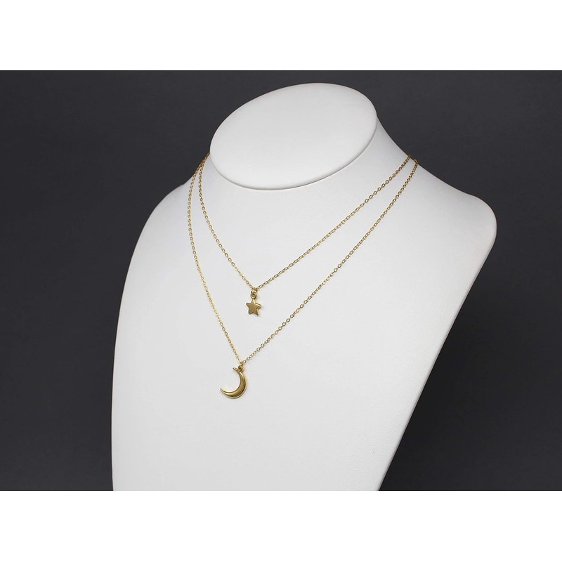 Set Collar de luna y Estrella Chapa de Oro de