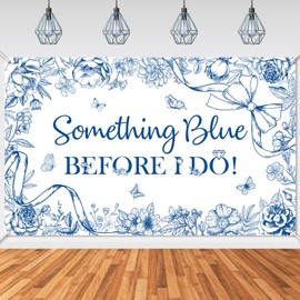Avezano Something Blue Before I Do Backdrop Something Blue Before I Do Bridal Shower Decorations Banner Floral Bachelorette Engagement Wedding Party Supplies Photo Shoot Studio Props (6x3.6ft)