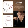 Geyynow 3 PCS Gothic Tie Necklace, Red Bow Ribbon Choker,