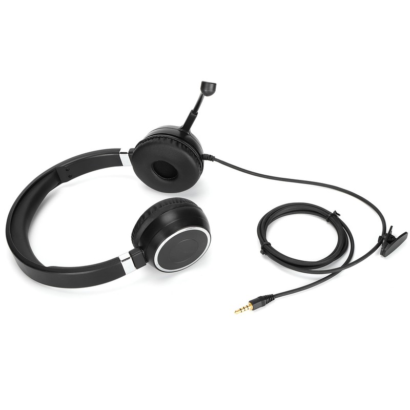 Binaural Headset Office Headset with Mic and Audio Control for