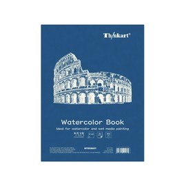 Thnkart 9"x12" Watercolor Book,Premium,Glue Bound,30 Sheets (300gsm), Acid-Free Drawing Paper, Ideal for Kids, Teens & Adults. (1)
