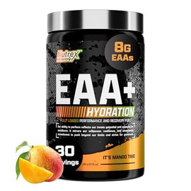 Nutrex Research Hidratación EAA | EAA + BCAA en polvo | 8G aminoácidos esenciales + electrolitos | 30 porciones It's Mango Time