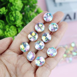 60 Pieces Diamond Push Pins for Cork Board, Crystal Rhinestones Push Pins Diamonds Pins Thumb Tacks Set for Office & Home Decor