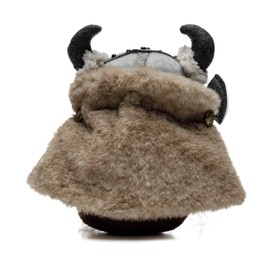 Madanar Viking Gnome Dwarf Plush Doll Holding Axe and Shield Wearing Helmet and Cloak - Medieval Swedish Warrior Decor Tomte for Tiered Tray Shelf Table Decorations