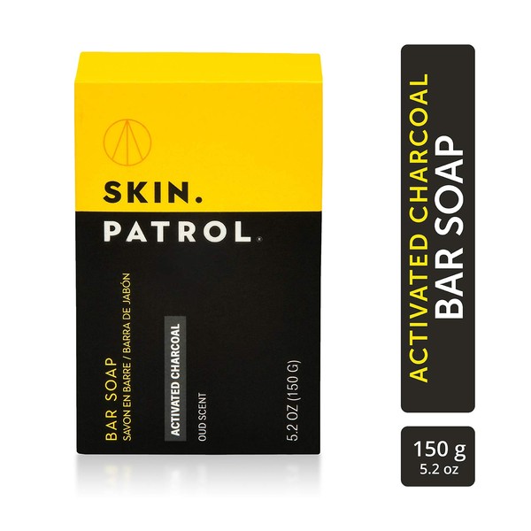 Skin Patrol Activated Charcoal Soap Bar - Sulfate-Free, Paraben-Free, 5.2 Ounce / 150g - Pack of 1