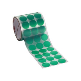 Caplugs PC01437 PC-SH Series - Powder Peel Green Discs, Squares, and Rectangles - Powder Coating, E-Coating, Anodizing, Green Polyester, Circle, 1.437" Disc Diameter, 500 Discs/Roll (SH-47217)