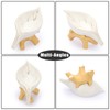 SUMTree Ceramic Soap Holder Self Draining Soap Dish, Leaf Shape