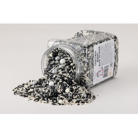 UNICORN BLEND BLACK TIE AFFAIR-Gluten-free,Egg Free,Nuts Free,Kosher,Sprinkle Medley Mix,For Baking,Decorating,Cookies,Cupcakes,Cakes,Topping,Jimmies,Large,Bulk Candy,Sugar Shapes