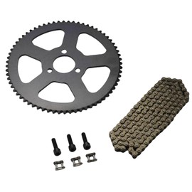 HAUERTZX 25H 136Links Chain and 68T Rear Sprocket Compatible for 49CC Mini Small Sports Car Pocket Bike 2 Stroke Off-Road Motorcycle
