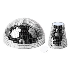Mushroom Disco Ball Mirror Glitter Reflective Mushroom Table Decor Party Favors Supplies for Home Stage Bar Ornaments Silver