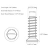 Powlankou 45 Pieces 1/4"-20 x 20mm Furniture Insert Nut, Hex