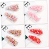 Baluue 40pcs Transparent Pvc Quicksand Hair Clips Drop-shaped Diy Materials
