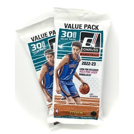 2022-2023 (2) Panini Donruss Basketball Card Value Cello Packs (2) - 30 Basketball Cards per Pack (60 Basketball Cards Total)