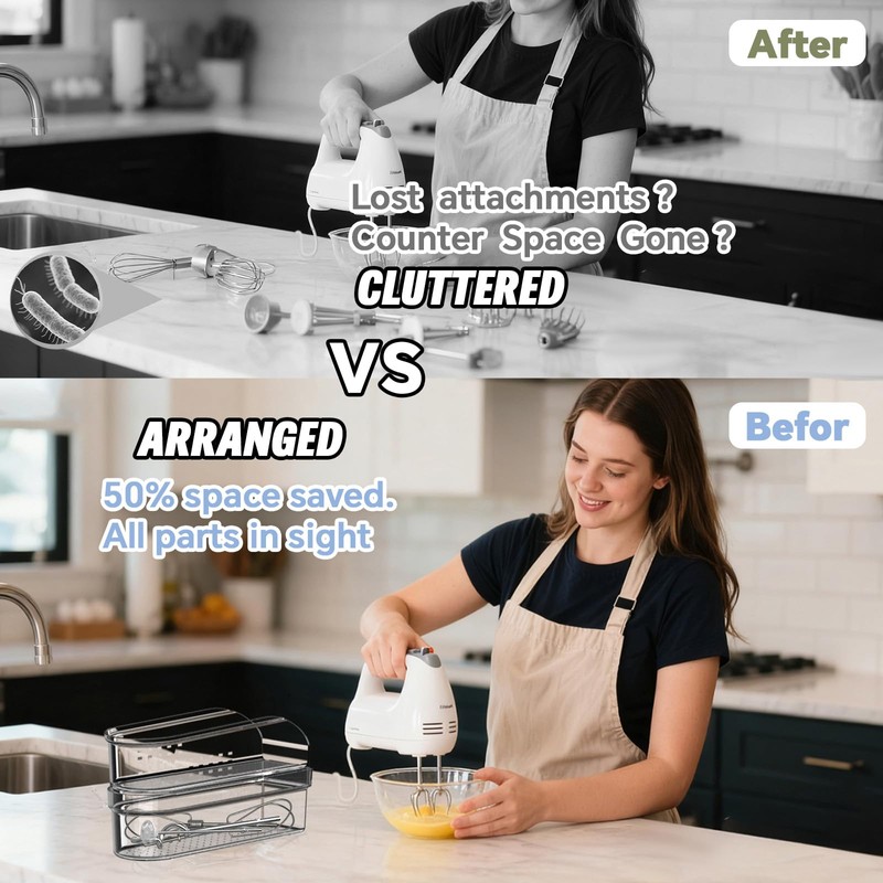 Hand Mixer Storage Case for KitchenAid KHM5/KHM6/KHM7/KHM9 Series Ultra Power