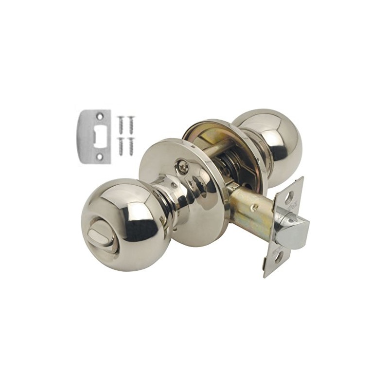 Bala Door Knob - Privacy Set - Polished Stainless Steel
