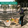 LILVEYUme Chicken Feeders with Picnic Table, 1 Chicken Feeder No