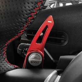 KUNGKIC for Mini Countryman U25 Mini Cooper S F65 F66 Aluminum Alloy Steering Wheel Paddle Shift DSG Extensions Decoration Interior Accessories 2 PCS (Red)