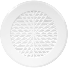 Vent Systems 99mm to 124mm Pack of 2 - White - Air Vent Cover - Round Air Vent - Grill Cover - Soffit Vent Cover - HVAC Vent for Bathroom, Home Office, Kitchen