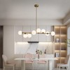Besytal Gold Sputnik Chandelier, 8 Lights Modern Bubble Chandelier with