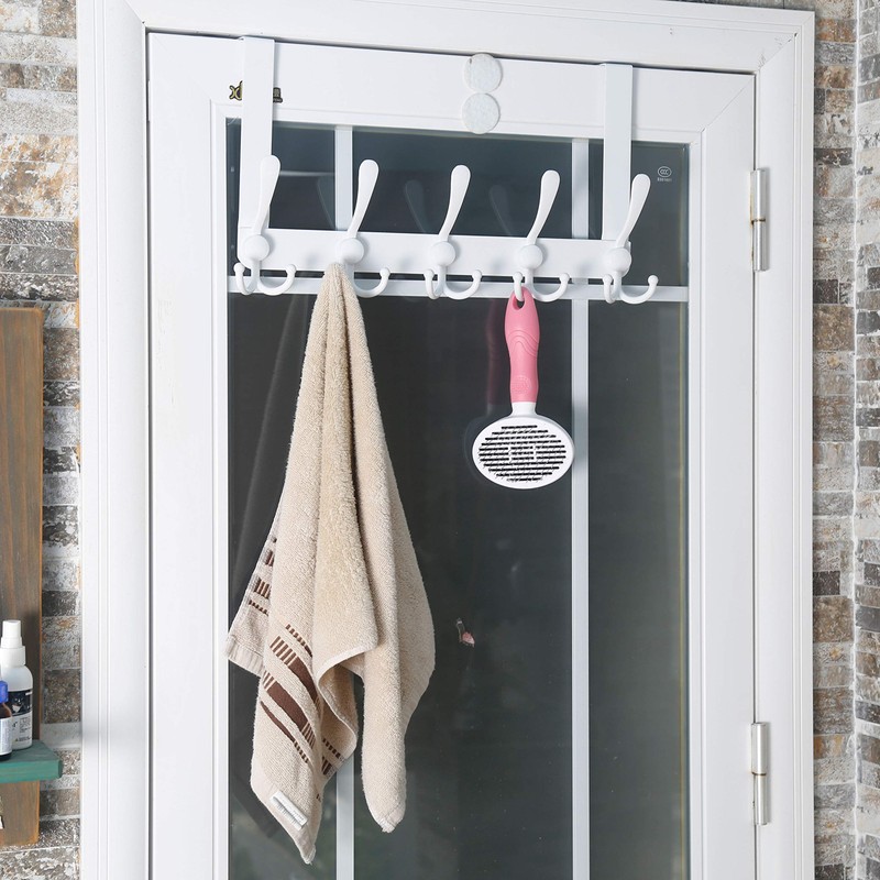 Dseap Over The Door Hook Hanger - 5 Tri Hooks,