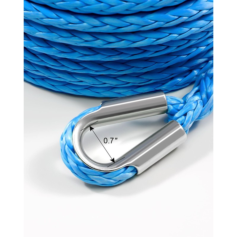 Kolvoii Winch Rope Extension 1/4 Inch x 50 Ft 10,000