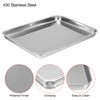 PATIKIL 430 Stainless Steel Tray, 31x24cm Rectangular Flat Type Lab
