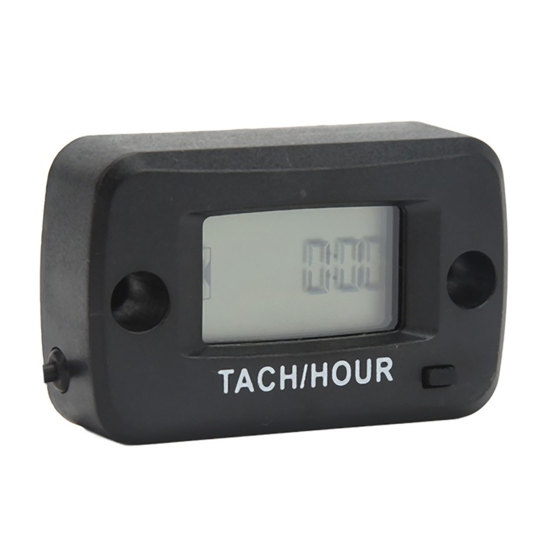 Digital Tach Hour Gauge LCD Display IP68 Waterproof 0‑999999H 0‑30000RPM