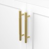 LONTAN 2 Pack Gold Handles for Cupboards 128mm Hole Centers