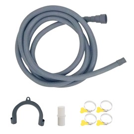 16.4ft Washing Machine Drain Hose Flexible Replacement and Extention Hose Kit for Washer, Dryer, Sink, Bathtub, Heavy-Duty Hoses, fit up to 1-1/2 drainage outlet (Basic Version - 5 Meter/16.4FT)