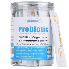ZEBORA Probiotics Powder for Digestive and Immune Health