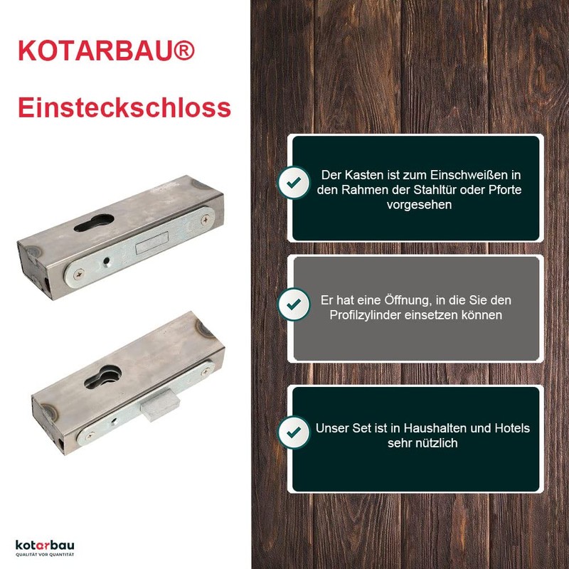 KOTARBAU Mortice Lock with Lock Case 30 x 50 x
