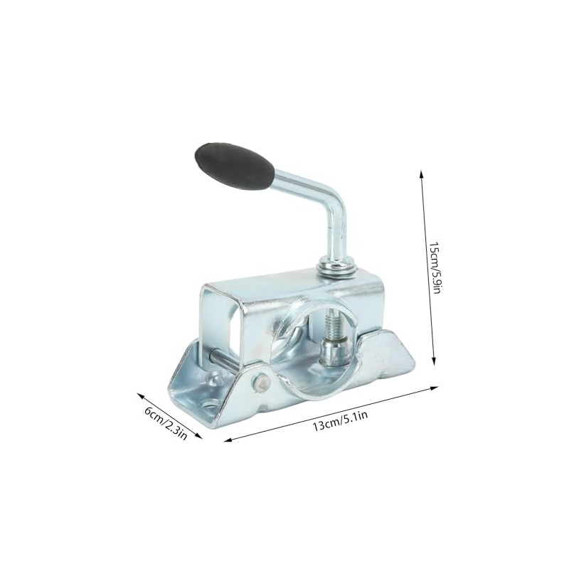Depisuta Trailer Jack Wheel Split Clamp, Galvanized Iron Trailer Jack