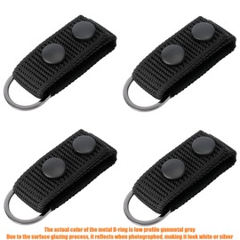 TACNEX Duty Belt Suspenders Loop Attachment with Metal Ring Nylon Tool/Utility Belt Keepers Connectors Police Harness Extenders/Adapter fit up to 2.25 inch Wide Loop Liner