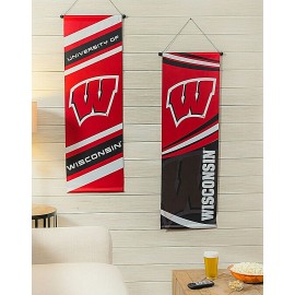 Evergreen Solar UNIVERSITY OF WISCONSIN 15" X 46" 2 sided Banner w/ Dowel by Evergreen 13DS984FB
