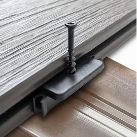 100 AVT Composite Decking Clips - Black Stainless Screws - Hidden T Clip Deck Fixings Multipack