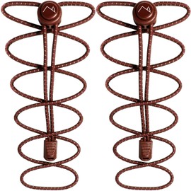 CampTeck U7195 No Tie Shoe Laces Elastic Shoelaces with Locking System -Brown -1 Pair