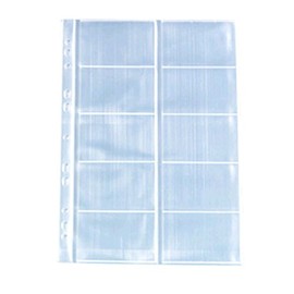 Herlitz 5894209 Business Card Wallet A4 with 10 Compartments Transparent Pack of 50