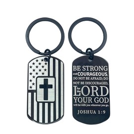 YXMN Christian Gifts For Men Easter Basket Gifts For Teen Boys Son Guys Inspirational Bible Verse Cross Keychains For Men Baptism Religious Gift Unique Birthday Graduation Christmas Stuff