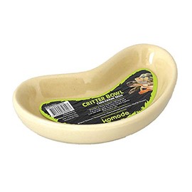 Komodo Kidney Bowl Dishwasher Safe Durable Hygienic Food Water Terrarium Critter Feeding Dish Pets Accessory for Reptiles - Large