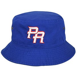 PR Puerto Rico Embroidered Bucket Hat Size S/M, L/XL Quality 100% Cotton (Royal L/XL)