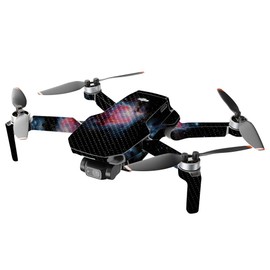 MightySkins Carbon Fiber Compatible with DJI Mini 2 Portable Drone - Red Giant | Protective, Durable Textured Carbon Fiber Finish | Easy to Apply, Remove, and Change Styles | Made in The USA