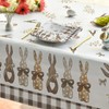 Horaldaily Easter Tablecloth 60×120 Inch Rectangular, Spring Carrots Bunny Washable