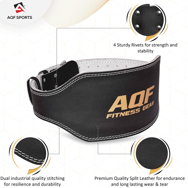 AQF Weight Lifting Belt for Men Gym Fitness, 6" Padded